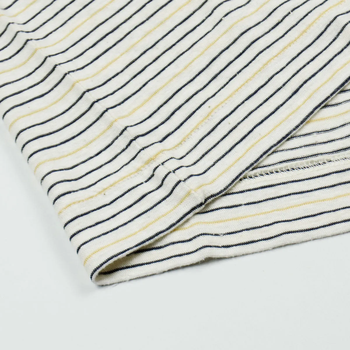 Norse Projects - James Fine Stripe T-shirt - Dried Olive / Ecru